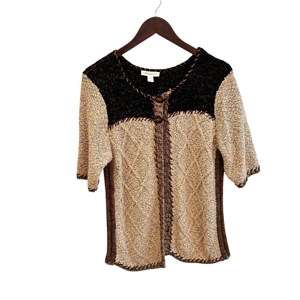 Coldwater Creek Boho Textured Knit Cardigan Medium